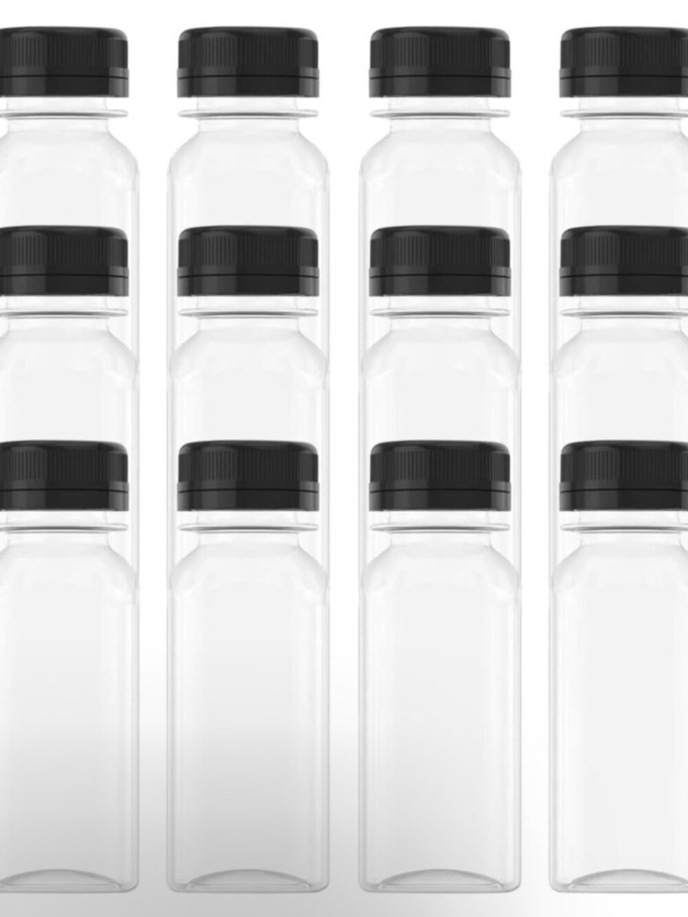 24 Pcs 2 OZ Mini Plastic Juice Bottles, Reusable Beverage Containers Ginger Shot